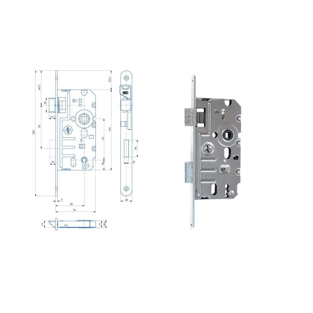 HOBES K 240 70/50/72 obyčajný kľúč - L