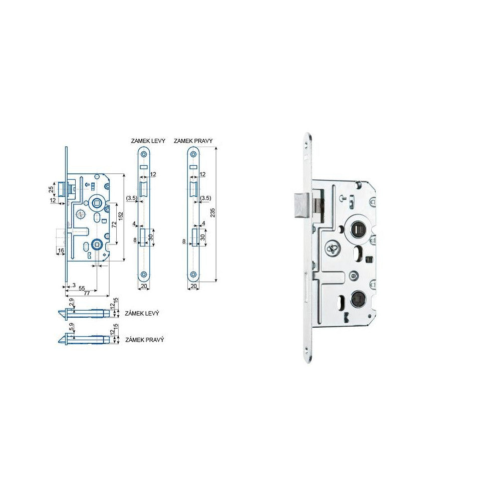 HOBES K 322 77/55/72 WC - P