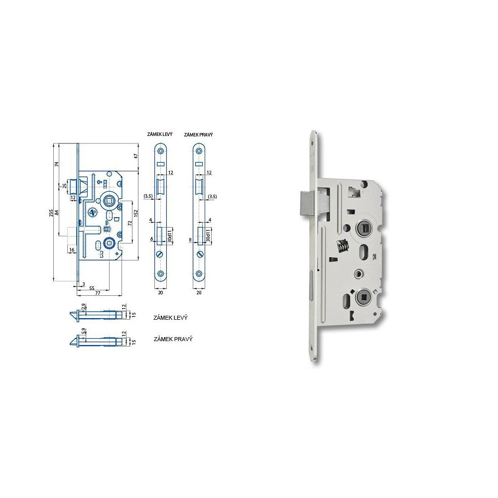 HOBES K 332 77/55/72 WC - P