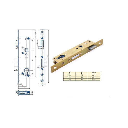 HOBES K 411 90/40/25 zámok