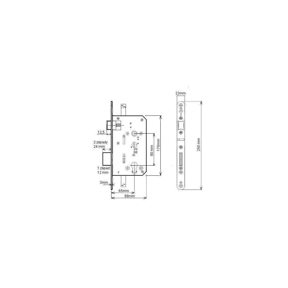 Mul-T-Lock MPL 212 bezp. rozvorový zámok