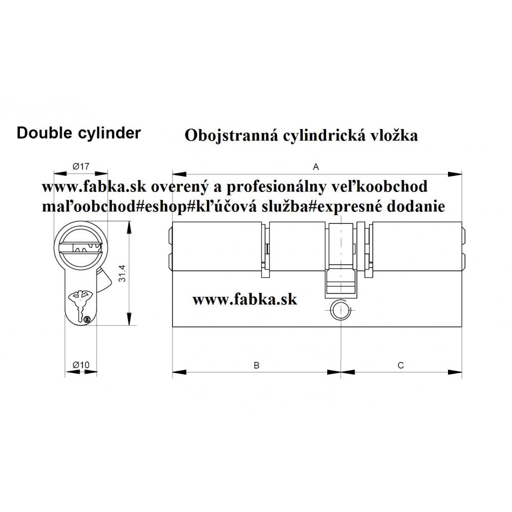 MUL-T-LOCK MT5+ bezp. vložka s olivkou