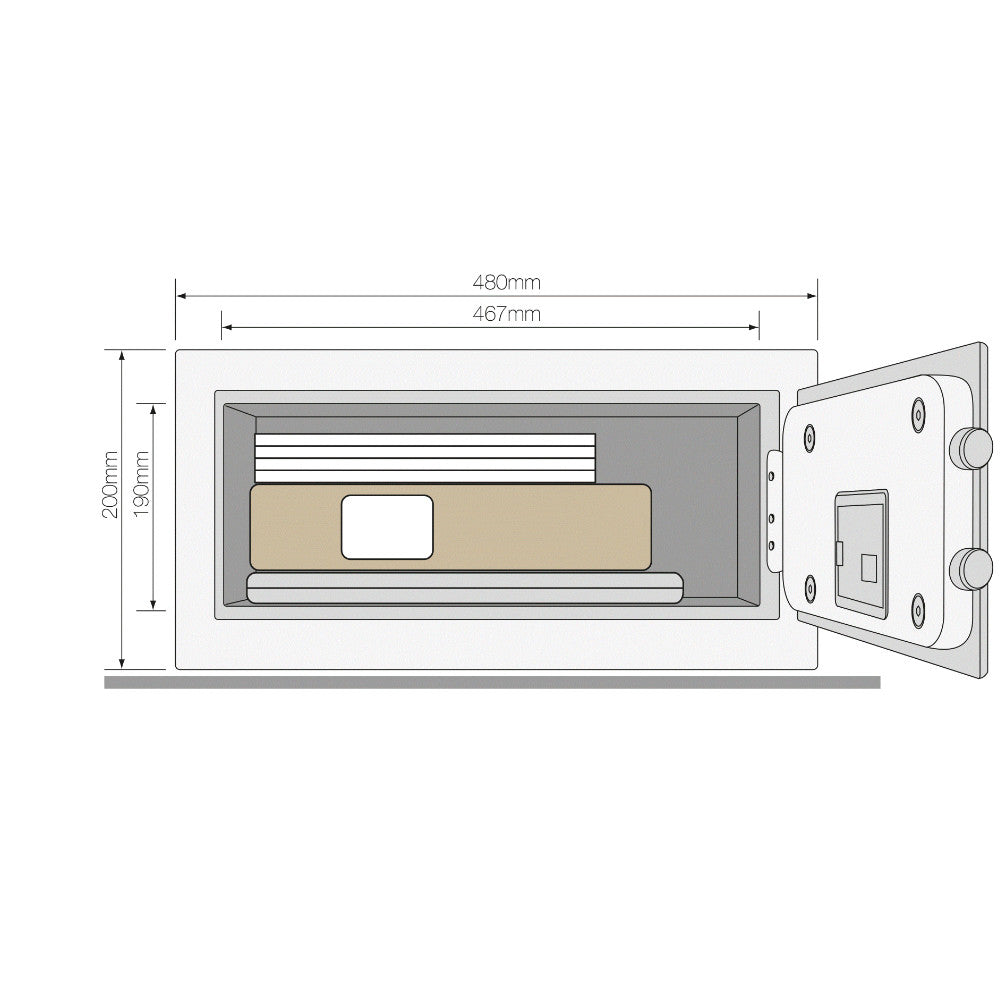 YALE Maximum Security Motorised Safe Laptop YLEM/200/EG1