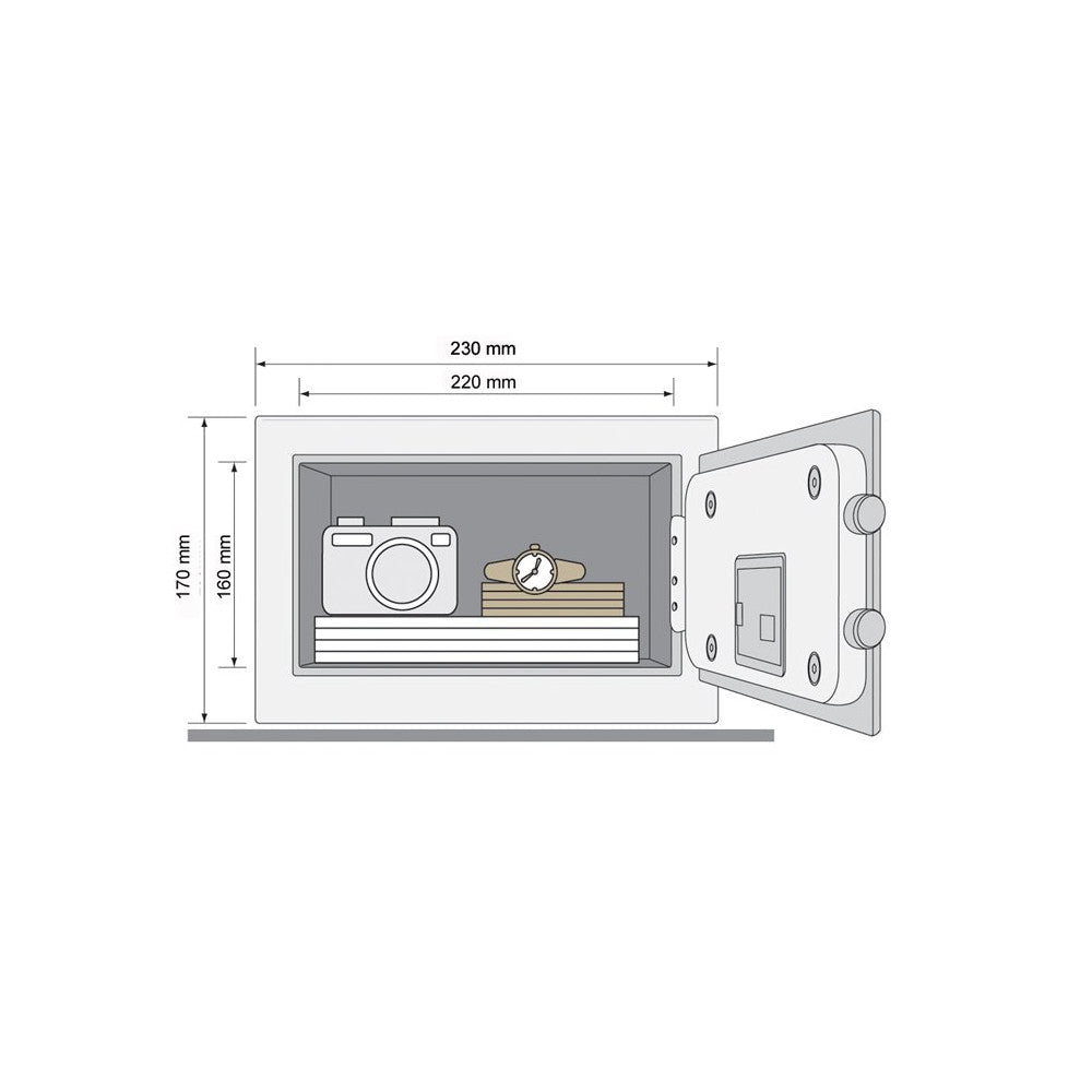 Yale Safe Mini Black YSV/170/DB1