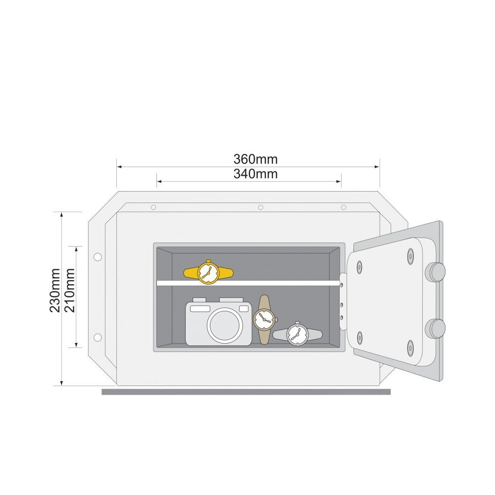 YALE Wall Safe YWV/230/KB1